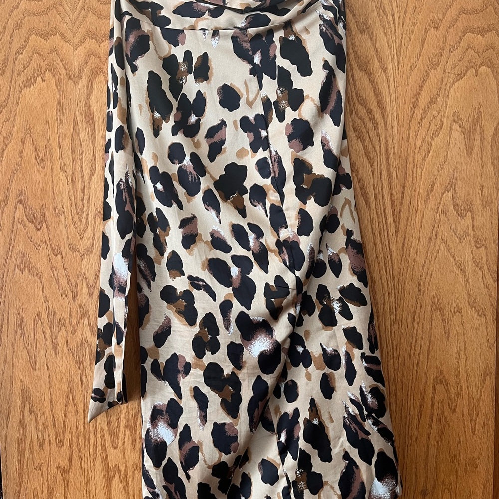 Never Fully Dressed leopard Jaspre wrap skirt